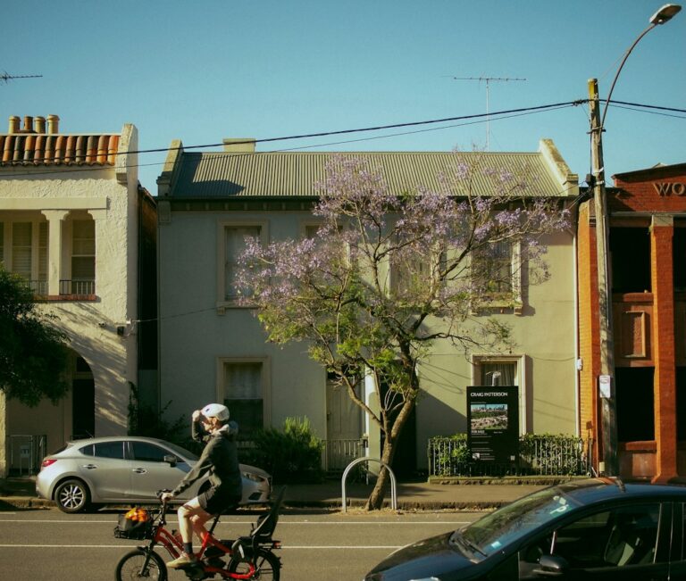 A quiet suburban street with houses, representing selling a home in NSW